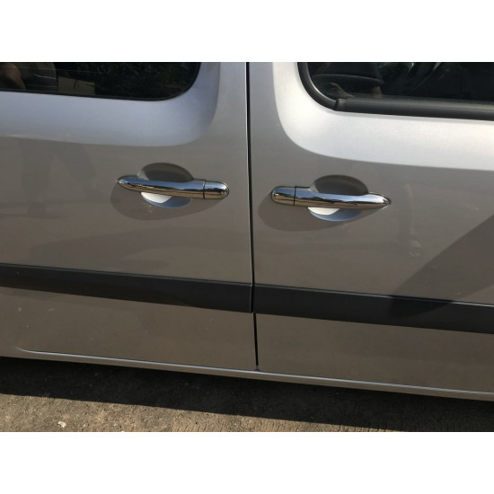 Накладки на ручки (нерж) 3 шт, Carmos - Турецька сталь для Renault Kangoo 2008-2020 рр Накладки на ручки (нерж) 3 шт, Carmos - Турецька сталь для Renault Kangoo 2008-2020 рр
