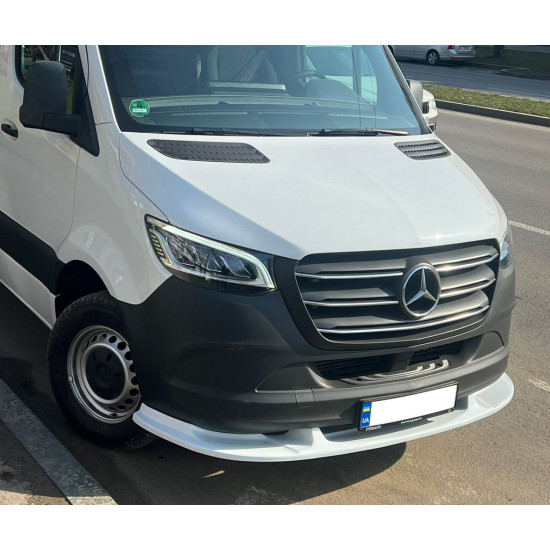 Нижня накладка на передній бампер (під фарбування) для Mercedes Sprinter W907/W910 2018-2024 рр