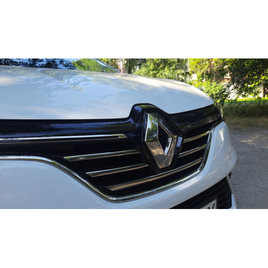 Накладки на решітку радіатора TIT-designs (4 шт, нерж) для Renault Megane IV 2016-2022 рр Накладки на решітку радіатора TIT-designs (4 шт, нерж) для Renault Megane IV 2016-2022 рр