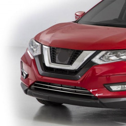 Накладки на решітку бампера (2017-2021, 2 шт, нерж) для Nissan X-trail T32 / Rogue рр