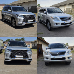 Комплект міні-рестайлінгу з моделі 2008-2015 на TRD Sport (бампер, фари) для Lexus LX570/450d