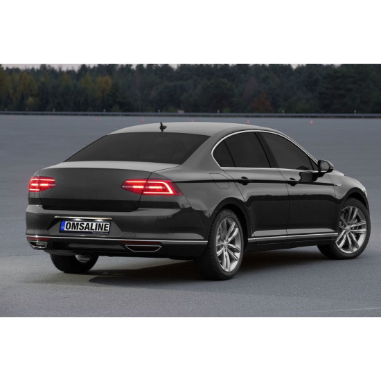 Накладка над номером SD (OmsaLine, нерж) для Volkswagen Passat B8 2015-2024 рр