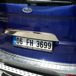 Планка над номером (нерж) Carmos - Турецька сталь для Ford Courier 2014-2023 рр