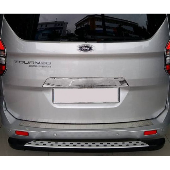 Планка над номером (нерж) Carmos - Турецька сталь для Ford Courier 2014-2023 рр