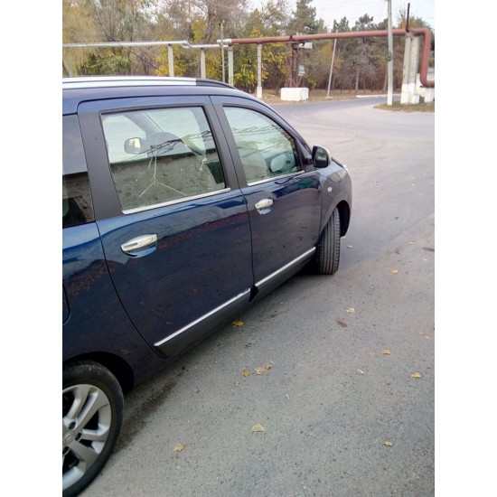 Накладки на ручки (4 шт., нерж.) Carmos - Турецька сталь для Dacia Lodgy 2012-2022 рр Накладки на ручки (4 шт., нерж.) Carmos - Турецька сталь для Dacia Lodgy 2012-2022 рр