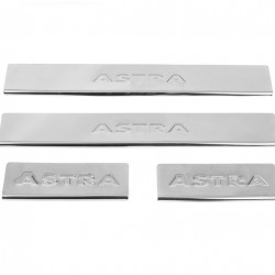 Накладки на пороги Carmos V2 (4 шт, нерж) для Opel Astra H 2004-2013рр
