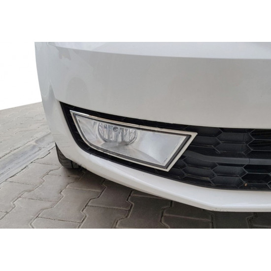 Накладки на ПТФ (2 шт) Carmos - Турецька сталь для Skoda Octavia III A7 2013-2019рр