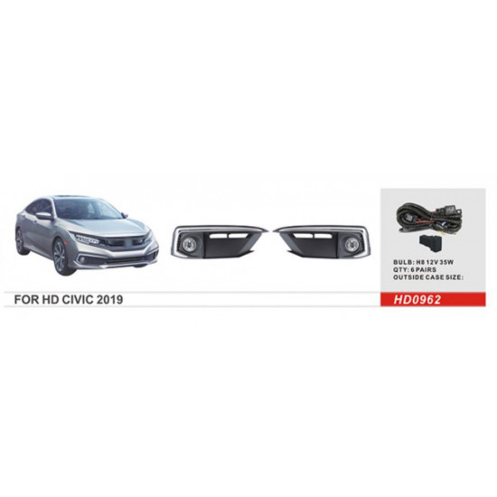 Противотуманки 2019-2021 (галогенні) для Honda Civic Sedan X рр Противотуманки 2019-2021 (галогенні) для Honda Civic Sedan X рр