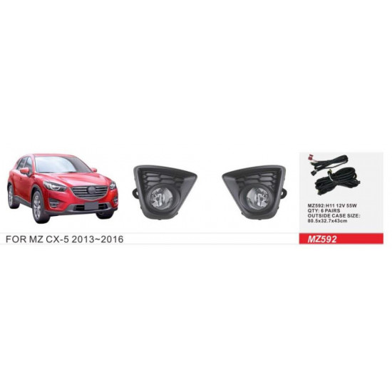 Противотуманки (2 шт, галогенні) для Mazda CX-5 2012-2017рр