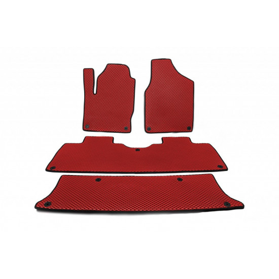 Килимки EVA (3 ряди, червоні) для Seat Alhambra 1996-2010 рр Килимки EVA (3 ряди, червоні) для Seat Alhambra 1996-2010 рр