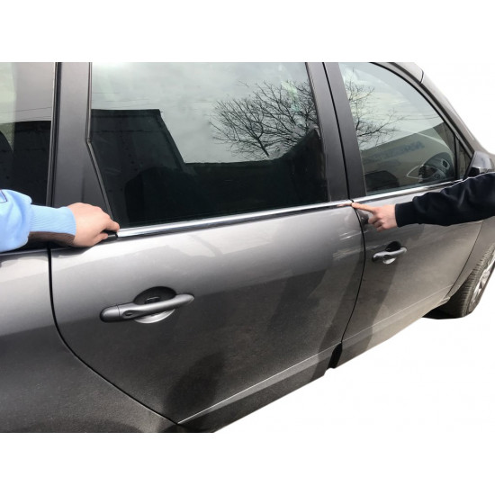 Окантовка вікон (4 шт., нерж.) OmsaLine - Італійська нержавійка для Renault Scenic/Grand 2009-2016 рр Окантовка вікон (4 шт., нерж.) OmsaLine - Італійська нержавійка для Renault Scenic/Grand 2009-2016 рр