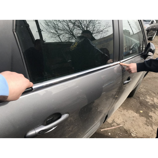 Окантовка вікон (4 шт., нерж.) OmsaLine - Італійська нержавійка для Renault Scenic/Grand 2009-2016 рр Окантовка вікон (4 шт., нерж.) OmsaLine - Італійська нержавійка для Renault Scenic/Grand 2009-2016 рр