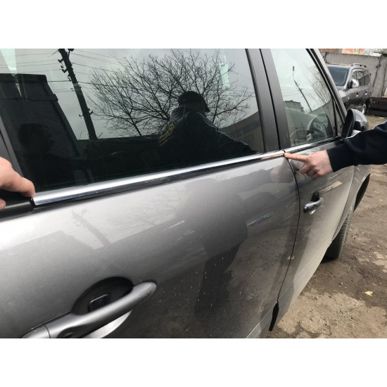 Окантовка вікон (4 шт., нерж.) OmsaLine - Італійська нержавійка для Renault Scenic/Grand 2009-2016 рр Окантовка вікон (4 шт., нерж.) OmsaLine - Італійська нержавійка для Renault Scenic/Grand 2009-2016 рр