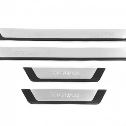 Накладки на пороги Omsa Flexill (4 шт., нерж.) для Volkswagen Tiguan 2007-2016 рр