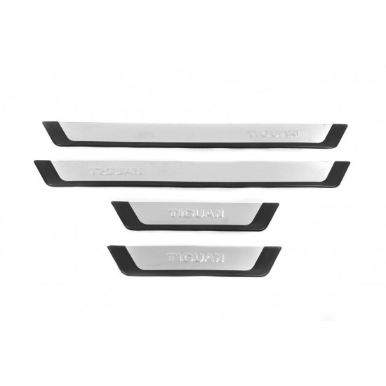 Накладки на пороги Omsa Flexill (4 шт., нерж.) для Volkswagen Tiguan 2007-2016 рр Накладки на пороги Omsa Flexill (4 шт., нерж.) для Volkswagen Tiguan 2007-2016 рр