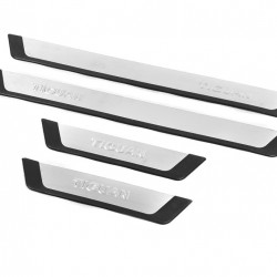 Накладки на пороги Omsa Flexill (4 шт., нерж.) для Volkswagen Tiguan 2007-2016 рр