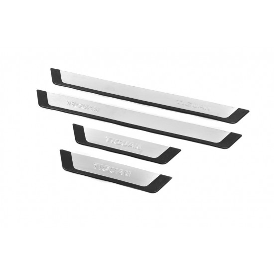 Накладки на пороги Omsa Flexill (4 шт., нерж.) для Volkswagen Tiguan 2007-2016 рр Накладки на пороги Omsa Flexill (4 шт., нерж.) для Volkswagen Tiguan 2007-2016 рр