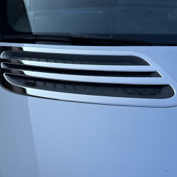 Накладки на повітрозабірник OmsaLine (2 шт., нерж) для Mercedes Sprinter W907/W910 2018-2024 рр
