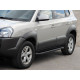 Бокові пороги Allmond Black (2 шт., алюміній) для Hyundai Tucson JM 2004-2024 рр