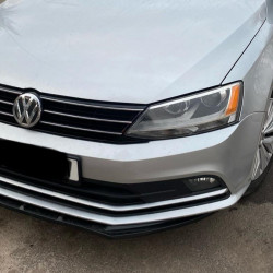 Накладка на передний бампер Lip (чорна) для Volkswagen Jetta 2011-2018 рр