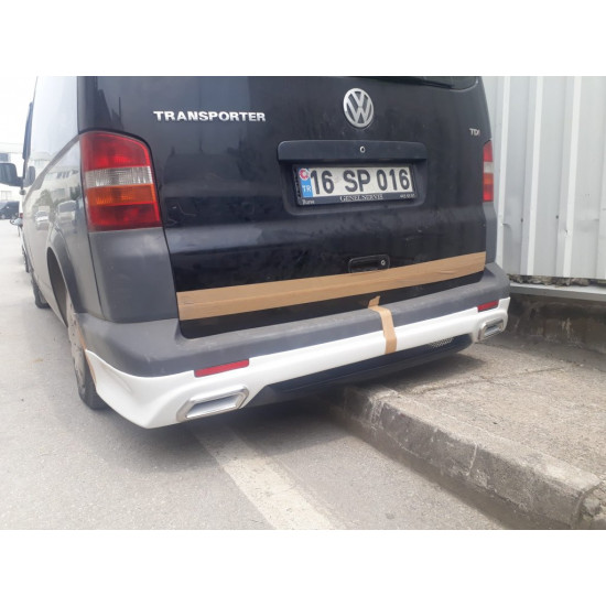 Задня нижня накладка Sport 3 (під фарбування) для Volkswagen T5 Transporter 2003-2010 рр