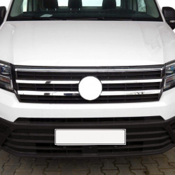Накладки на решітку (4 шт, нерж) OmsaLine - Італійська нержавійка для Volkswagen Crafter 2017-2024 рр