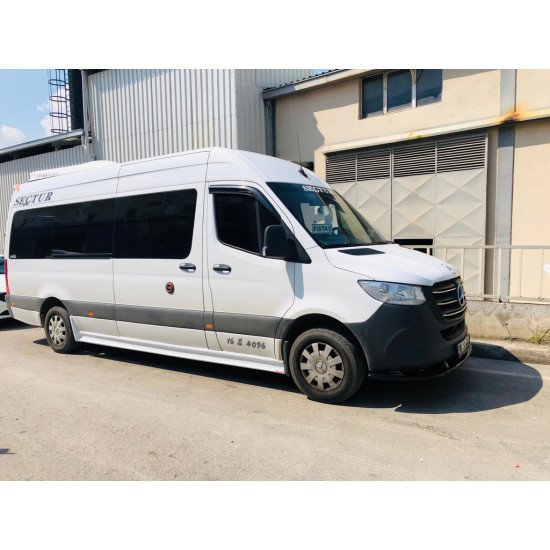 Комплект порогів (під фарбування) L4 - Extra Long для Mercedes Sprinter W907/W910 2018-2024 рр