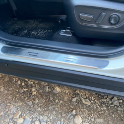 Накладки на пороги Carmos (4 шт, нерж) для Toyota Rav 4 2019-2024