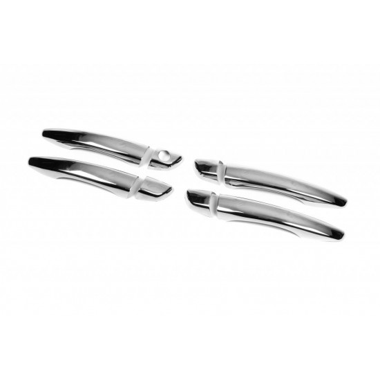 Накладки на ручки Carmos (4 шт, нерж) для Peugeot 308 2014-2021 рр Накладки на ручки Carmos (4 шт, нерж) для Peugeot 308 2014-2021 рр