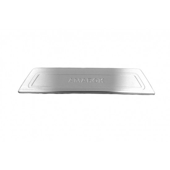 Накладка на задній бампер OmsaLine (глянець, нерж) для Volkswagen Amarok 2010-2022 рр Накладка на задній бампер OmsaLine (глянець, нерж) для Volkswagen Amarok 2010-2022 рр