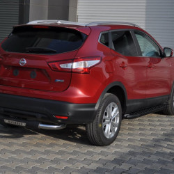 Бокові пороги Allmond Black (2 шт., алюміній) для Nissan Qashqai 2014-2021рр