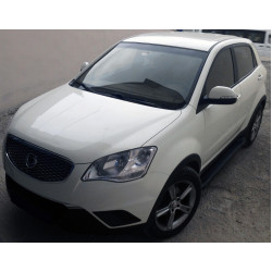 Бокові пороги Allmond Black (2 шт., Алюміній) для SsangYong Korando 2010-2019