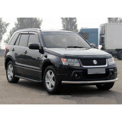 Бокові пороги Allmond Black (2 шт., алюміній) для Suzuki Grand Vitara 2005-2017 рр