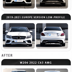 Комплект рестайлінгу в W206 AMG для Mercedes C-сlass W205 2014-2021рр