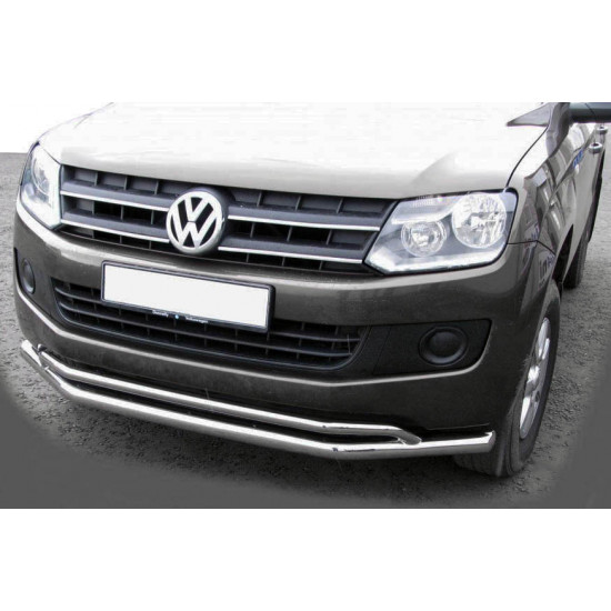 Передній захист ST017 (нерж) 60 на 42 мм для Volkswagen Amarok 2010-2022 рр