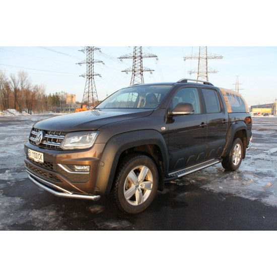 Передній захист ST017 (нерж) 60 на 42 мм для Volkswagen Amarok 2010-2022 рр