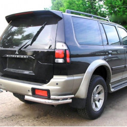 Задні подвійні куточки (2 шт, нерж) для Mitsubishi Pajero Sport 1996-2007