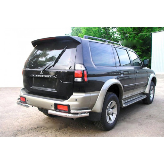 Задні подвійні куточки (2 шт, нерж) для Mitsubishi Pajero Sport 1996-2007