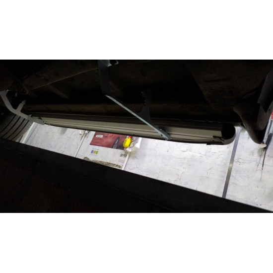 Бокові пороги Shining V1 (2 шт., Алюміній) для Hyundai Santa Fe 2 2006-2012рр