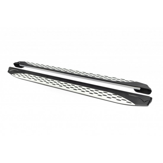 Бокові пороги Shining V1 (коротка база) (2 шт., Алюміній) для Renault Kangoo 2008-2020 рр