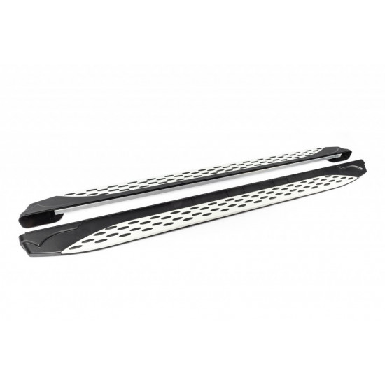 Бокові пороги Shining V1 (коротка база) (2 шт., Алюміній) для Renault Kangoo 2008-2020 рр