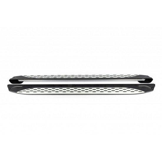 Бокові пороги Shining V1 (2 шт., Алюміній) для Toyota Hilux 2015-2024 рр Бокові пороги Shining V1 (2 шт., Алюміній) для Toyota Hilux 2015-2024 рр