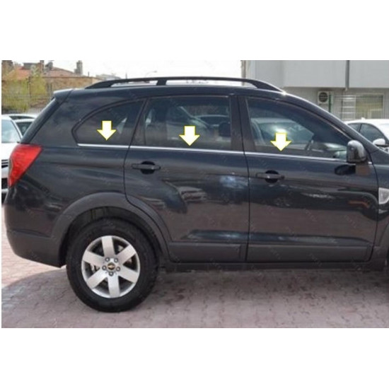 Нижня окантовка вікон (6 шт, нерж) для Chevrolet Captiva 2006-2019рр