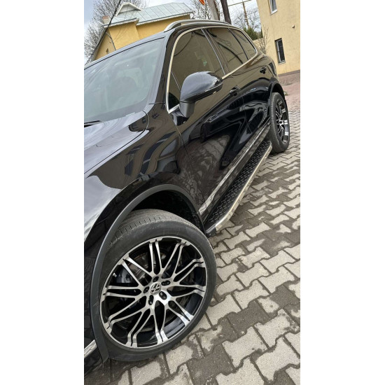 Бокові пороги BlackLine (2 шт, алюміній) для Volkswagen Touareg 2002-2010 рр