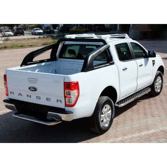 Бокові пороги BlackLine (2 шт, алюміній) для Ford Ranger 2011-2022 рр