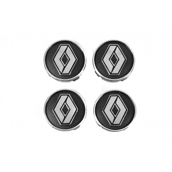 Ковпачки диски чорні ren60tur-bl (59мм на 55мм, 4 шт) для Тюнінг Renault Ковпачки диски чорні ren60tur-bl (59мм на 55мм, 4 шт) для Тюнінг Renault