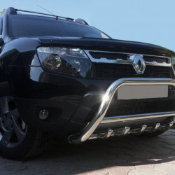 Кенгурятник без напису WT003 (нерж.) для Renault Duster 2008-2017 рр