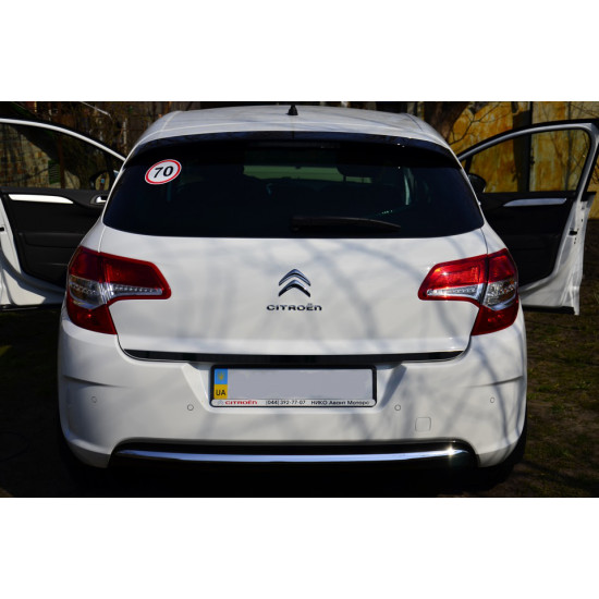 Накладка на кромку багажника (нерж.) OmsaLine - Італійська нержавійка для Citroen C-4 2010-2024 рр Накладка на кромку багажника (нерж.) OmsaLine - Італійська нержавійка для Citroen C-4 2010-2024 рр