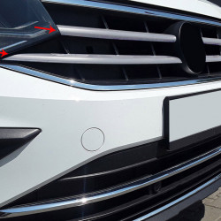 Накладки на решітку 2020-2024 (4 шт., нерж) Carmos - Турецька сталь для Volkswagen Tiguan