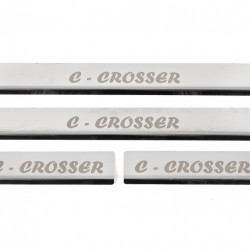 Накладки на пороги (4 шт, нерж) для Citroen C-Crosser
